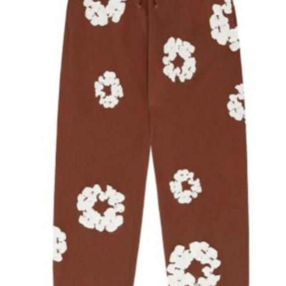 Denim Tears Cotton Wreath Sweatpants – Brown - Small - Picture 1 of 4